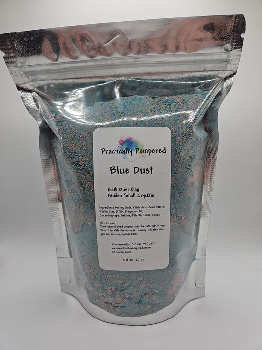 Blue Dust, Hidden Mini Crystals, Bath Dust 20 oz