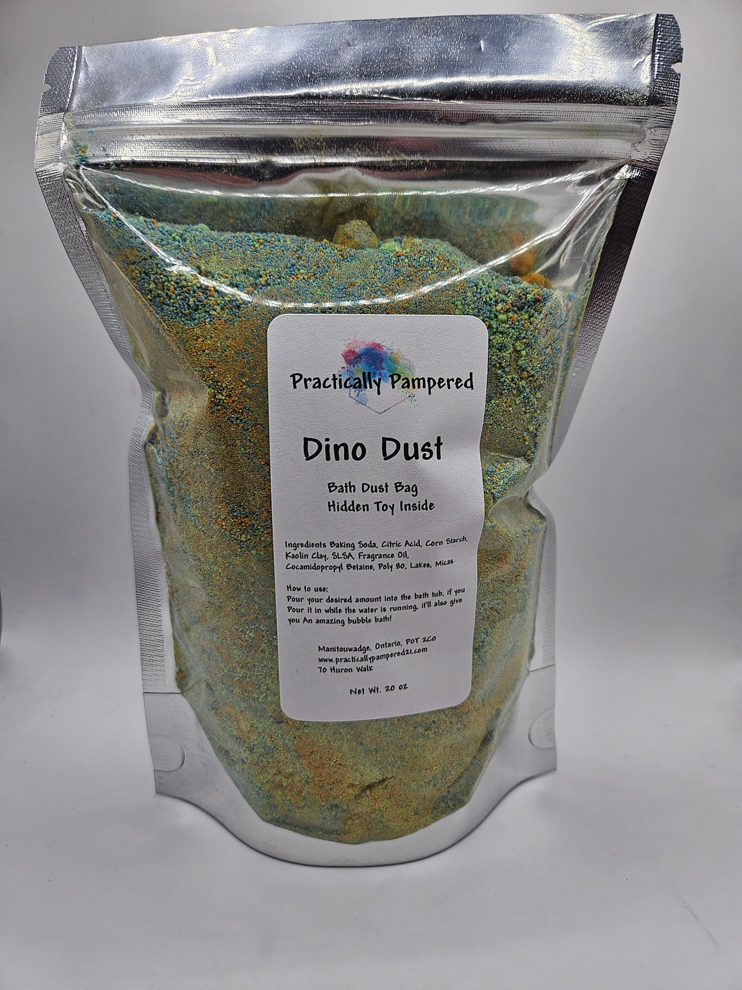 Dino Dust, Hidden Small Toy, Bath Dust 20 oz