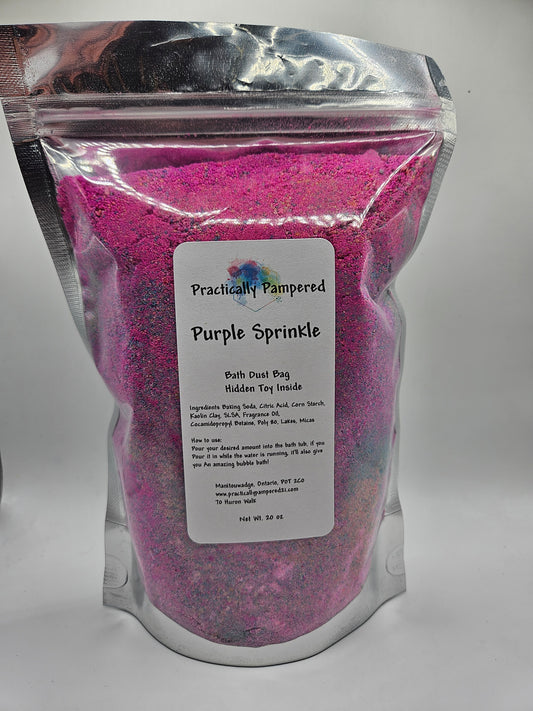 Purple Sprinkle, Hidden Mini Toy, Bath Dust 20 oz