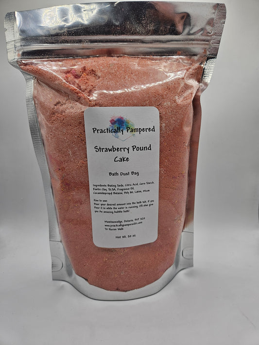 Strawberry Pound Cake Bath Dust, 20 oz