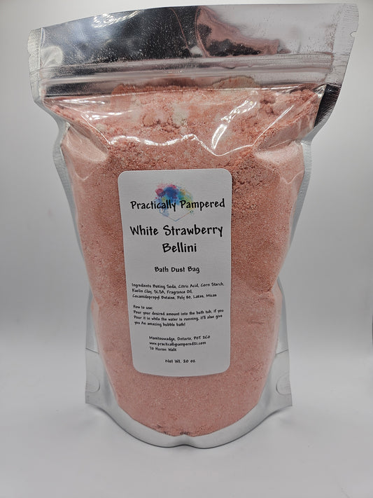 White Strawberry Bellini Bath Dust 20 oz