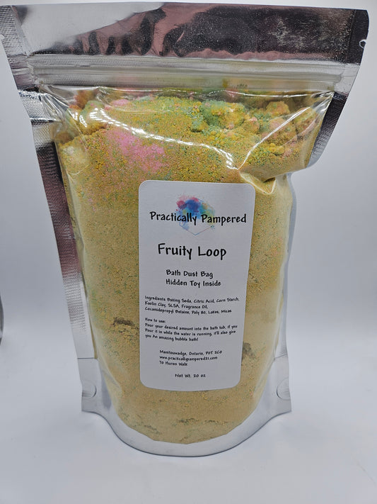 Fruity Loop, Hidden Mini Toy, Bath Dust 20 oz